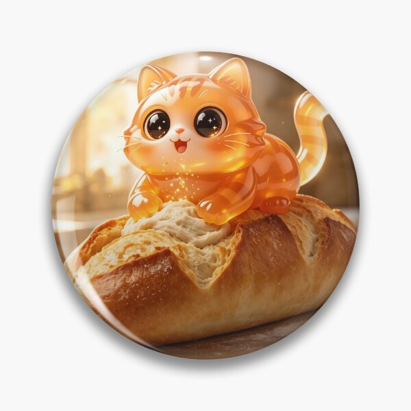 Item preview, The Freshly Baked Emerald Cat - Cute Orange Jelly Cat Bread Loaf designed and sold by ABYSSLAB.