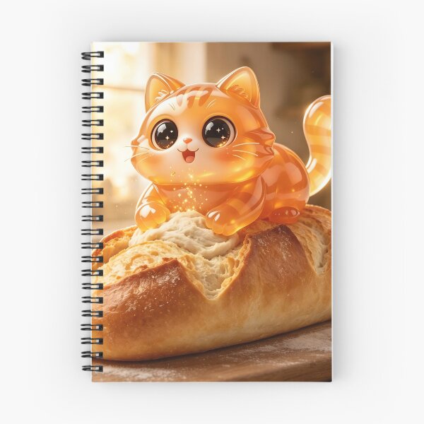 Item preview, The Freshly Baked Emerald Cat - Cute Orange Jelly Cat Bread Loaf designed and sold by ABYSSLAB.