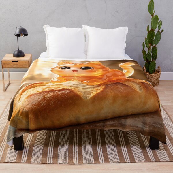 Item preview, The Freshly Baked Emerald Cat - Cute Orange Jelly Cat Bread Loaf designed and sold by ABYSSLAB.