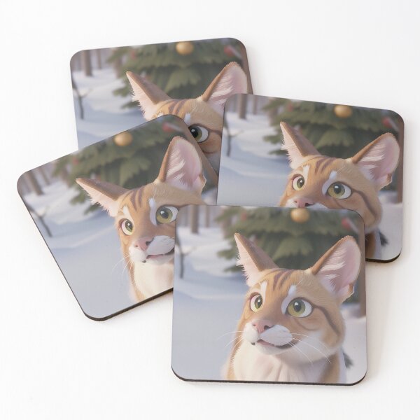 Item preview, Cute Ginger Cat in Snow designed and sold by MoonGlyphSilence.