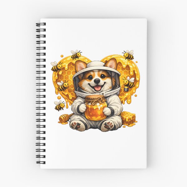 Item preview, Corgi Beekeeper with Heart Honey – Cute Honey Bee Dog Illustration designed and sold by builtforyou.