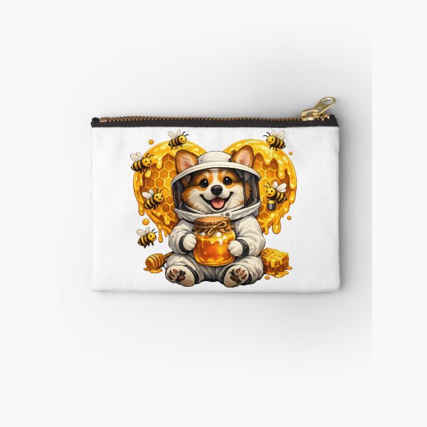 Item preview, Corgi Beekeeper with Heart Honey – Cute Honey Bee Dog Illustration designed and sold by builtforyou.