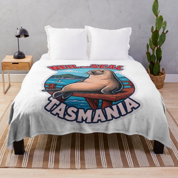 Item preview, Neil 126 The Seal Tasmania Hobart Retro Badge Sticker Tee designed and sold by BodaZZ.