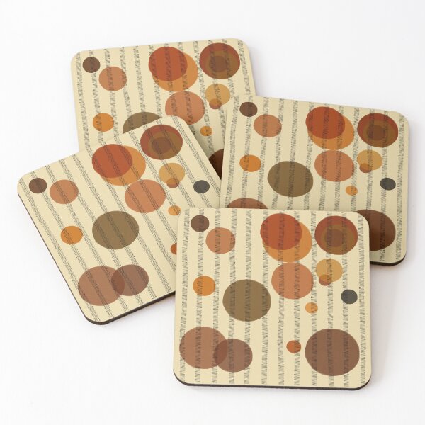 Item preview, Abstract composition with orange bubbles and disrupted stripes E9 designed and sold by StefanStudioArt.