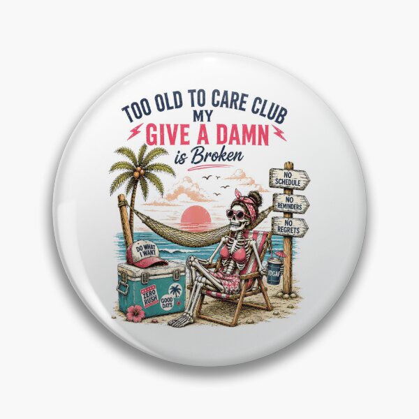 Item preview, Lazy Skeleton In Beach Chair My Give A Damn Is Broken designed and sold by Daisy Grimes.