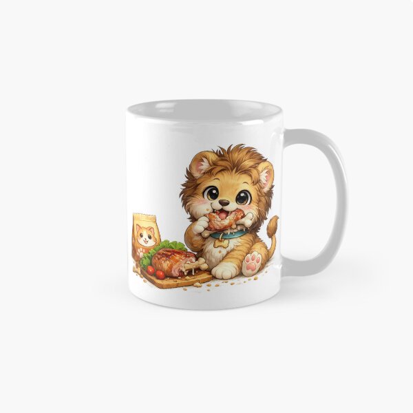 Item preview, Cute Baby Lion Eating designed and sold by LumatoneStudio.