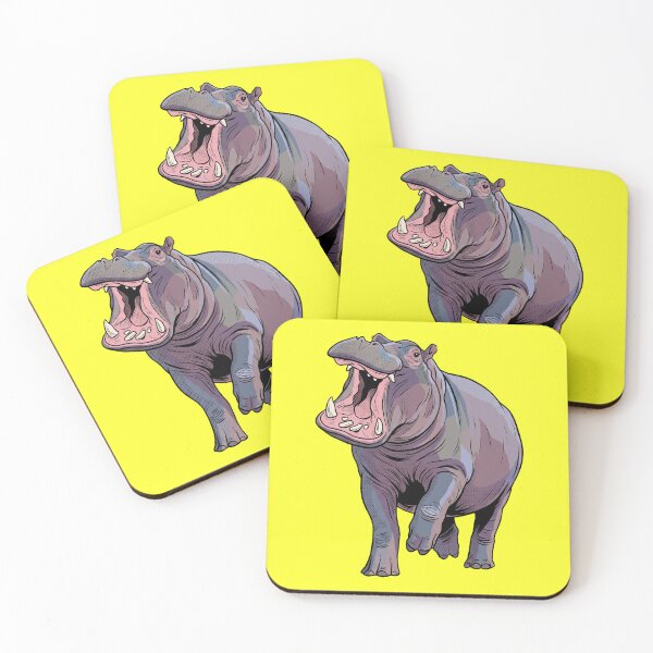 Item preview, The Aquatic Aggressor: Vintage Hippopotamus Threat Display designed and sold by FreiherrPK.