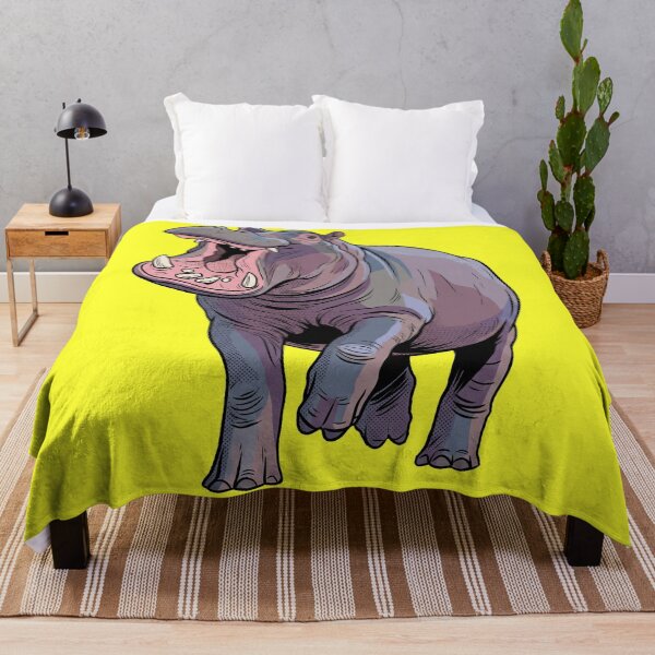 Item preview, The Aquatic Aggressor: Vintage Hippopotamus Threat Display designed and sold by FreiherrPK.