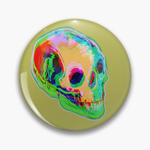 Item preview, Neon Glitch Skull Quartet #2 | Psychedelic Pop Art Neon Skulls designed and sold by MikZviagin.