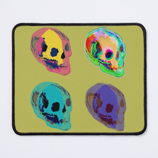 Item preview, Neon Glitch Skull Quartet #2 | Psychedelic Pop Art Neon Skulls designed and sold by MikZviagin.