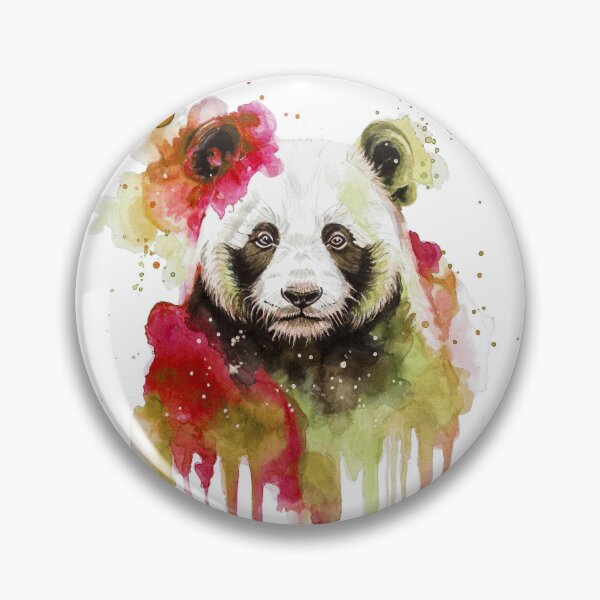 Item preview, Colorful Watercolor Panda Art Print designed and sold by calamarisky.