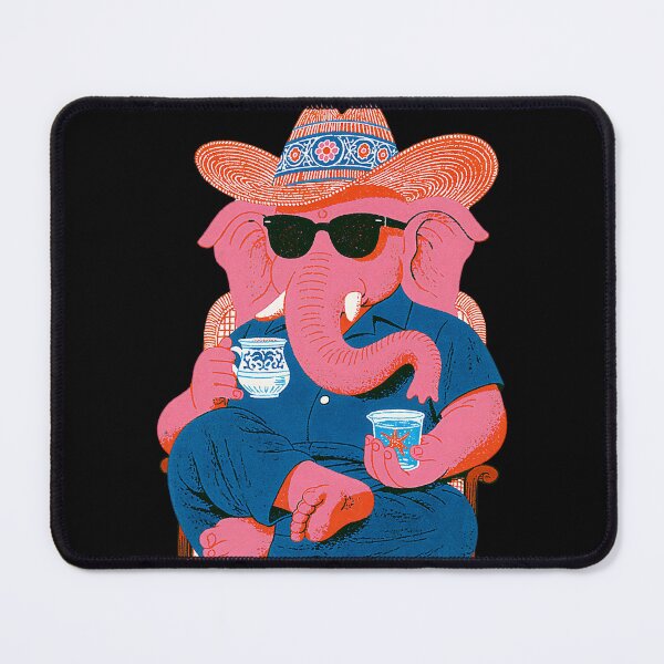 Item preview, Ganesha Drinking Coffee Cowboy Vintage Pop Art designed and sold by PANNARUK THAILAND.
