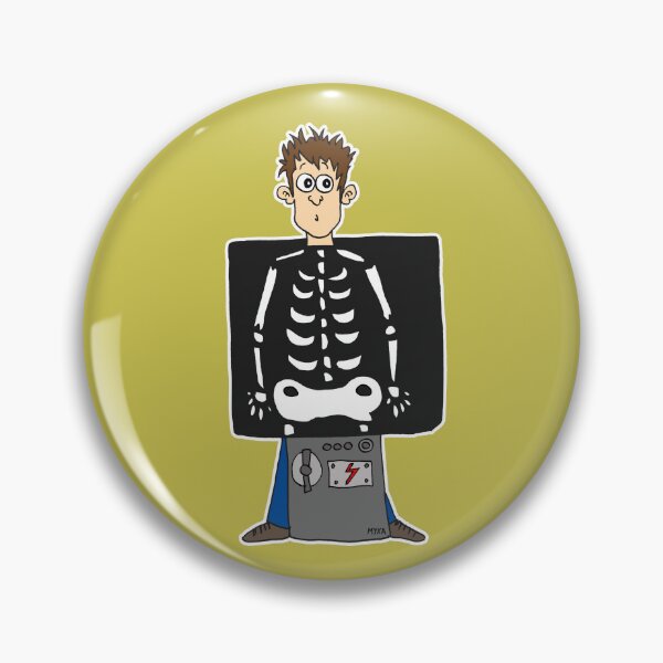 Item preview, Funny X-Ray Vision Cartoon | Cute Skeleton Scan Corporate Mood Sticker designed and sold by MyxaART.