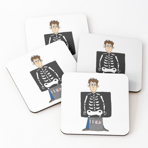 Item preview, Funny X-Ray Vision Cartoon | Cute Skeleton Scan Corporate Mood Sticker designed and sold by MyxaART.