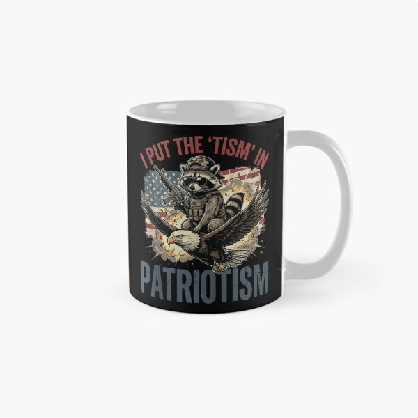 Item preview, Funny Tactical Raccoon Riding Eagle Patriotic US Flag Graphic Meme T-Shirt designed and sold by Capisedo.