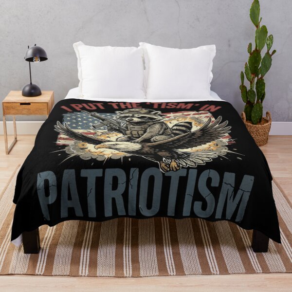 Item preview, Funny Tactical Raccoon Riding Eagle Patriotic US Flag Graphic Meme T-Shirt designed and sold by Capisedo.