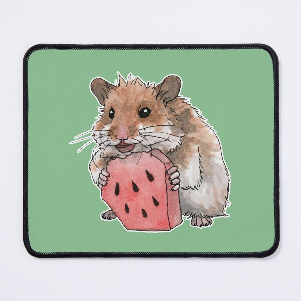 Item preview, Golden hamster eating a slice of watermelon designed and sold by savousepate.