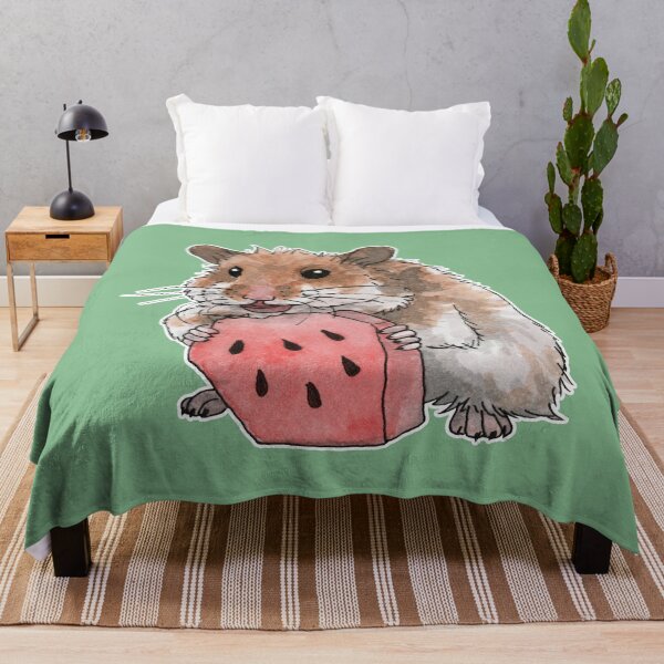Item preview, Golden hamster eating a slice of watermelon designed and sold by savousepate.