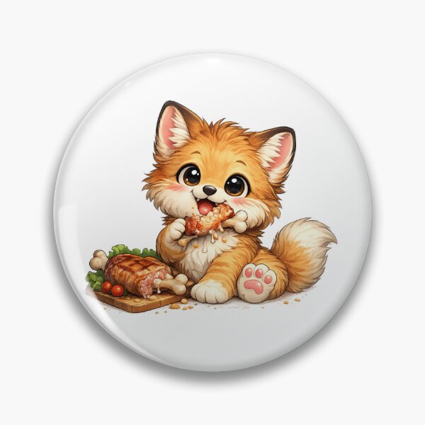 Item preview, Cute Baby Fox Eating designed and sold by LumatoneStudio.