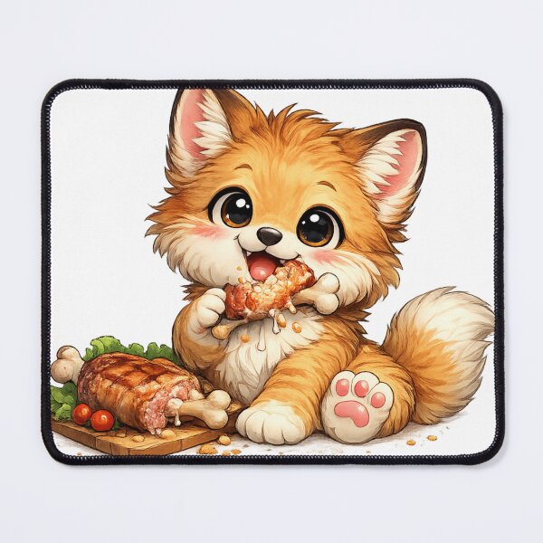 Item preview, Cute Baby Fox Eating designed and sold by LumatoneStudio.
