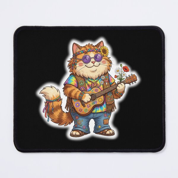 Item preview, Groovy Hippie Cat designed and sold by CatstheticShop1.