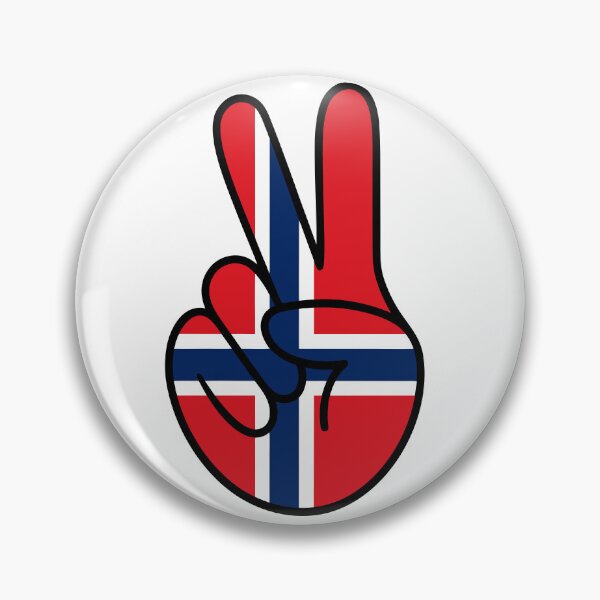 Item preview, Norway Flag Peace Hand Sign designed and sold by teeperfect.