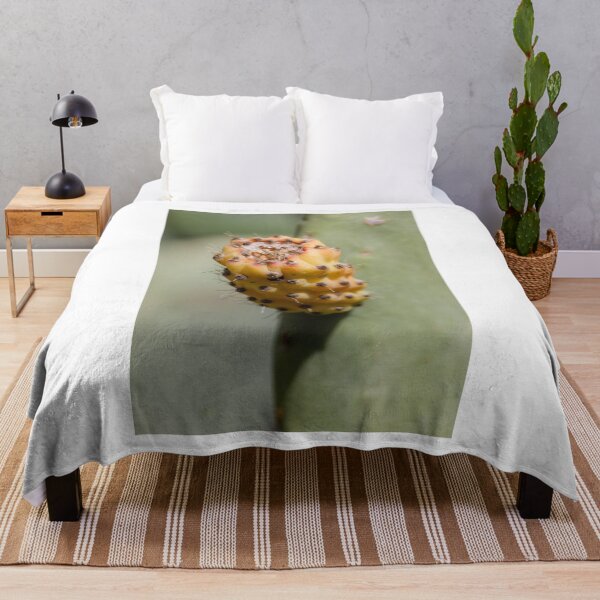 Item preview, Prickly Pear Cactus Fruit Close-Up Showing Yellow Orange Glochids and Textured Surface designed and sold by Nmallia.