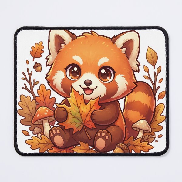 Item preview, Cute Red Panda with Autumn Leaves | Kawaii Fall Animal T-Shirt designed and sold by Him0227.