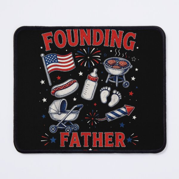 Item preview, Vintage Founding Father Patriotic First 4th Of July Baby Stroller BBQ designed and sold by StanaLuis.