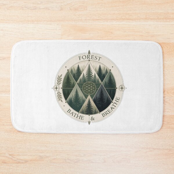 Item preview, Pine Forest Mandala Sacred Geometry Nature Art Print Sticker Woodland Gift designed and sold by sharifex.