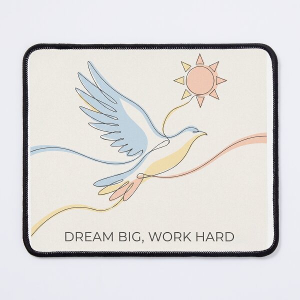 Item preview, Dream Big Work Hard Aesthetic One Line Drawing designed and sold by HayaasBoutique.