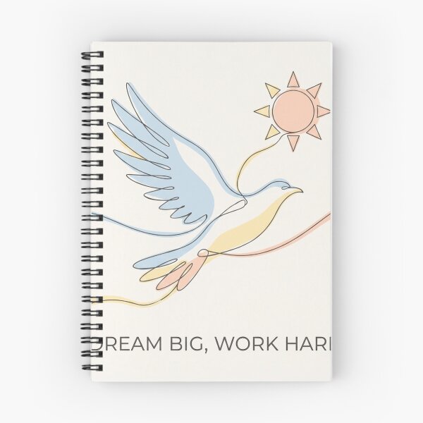 Item preview, Dream Big Work Hard Aesthetic One Line Drawing designed and sold by HayaasBoutique.