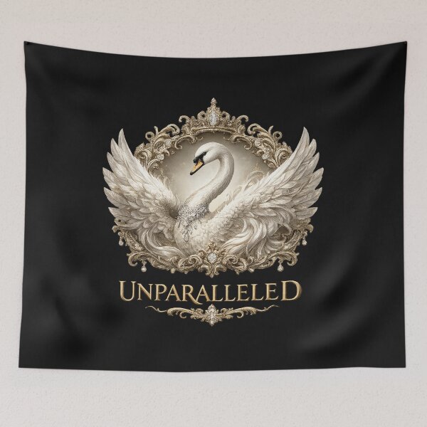 Item preview, UNPARALLELED Swan – Luxury Renaissance Rococo Elegance Art Print designed and sold by Emoji Emblems.