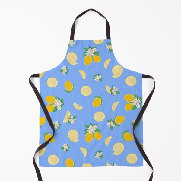 Item preview, Mediterranean Lemon Pattern | Italian Coastal Citrus Print | Blue Botanical Design designed and sold by akneeland603.