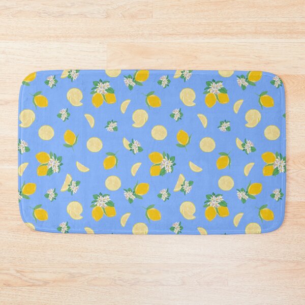 Item preview, Mediterranean Lemon Pattern | Italian Coastal Citrus Print | Blue Botanical Design designed and sold by akneeland603.