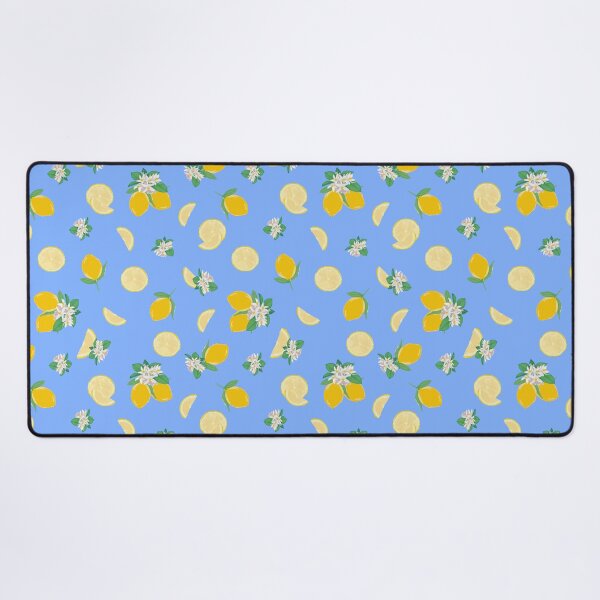 Item preview, Mediterranean Lemon Pattern | Italian Coastal Citrus Print | Blue Botanical Design designed and sold by akneeland603.