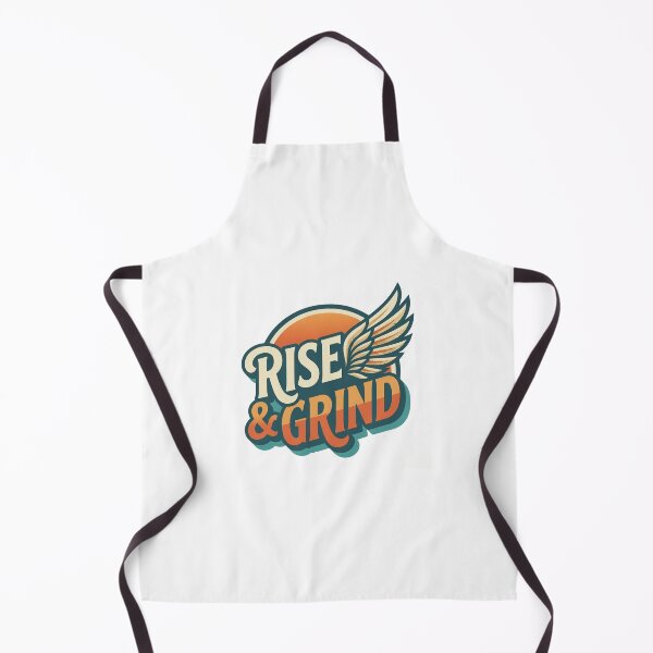 Item preview, Rise & Grind Retro Typography - Gym Motivation Art designed and sold by HayaasBoutique.