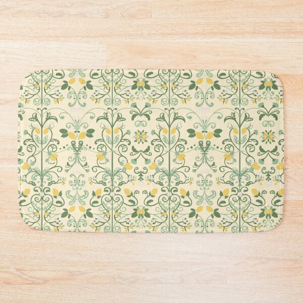 Item preview, Mediterranean Lemon Floral Pattern | French Country Citrus Print | Vintage Botanical Ornament designed and sold by akneeland603.