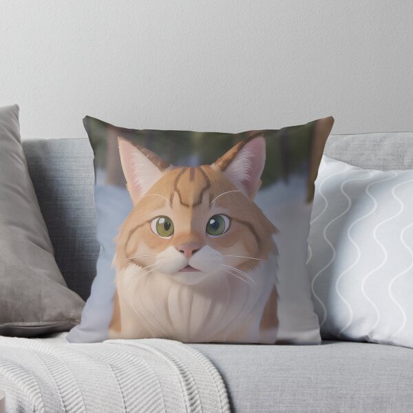 Item preview, Cute Ginger Cat in Winter designed and sold by MoonGlyphSilence.
