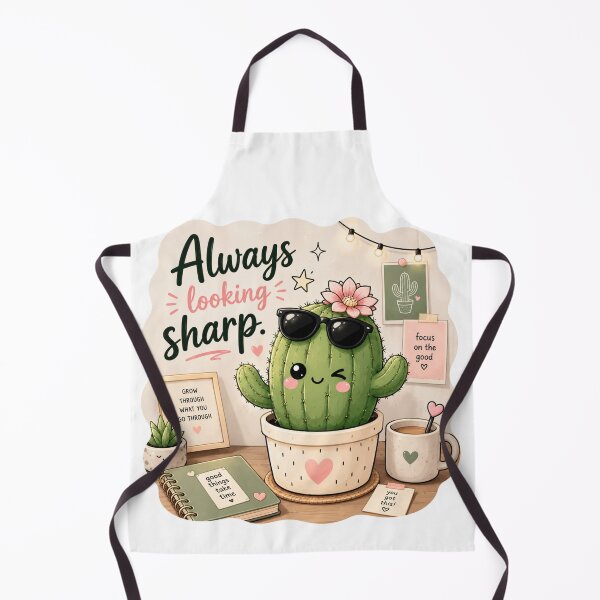 Item preview, Cute Kawaii Cactus Always Looking Sharp Motivational Sticker designed and sold by Snikdha.