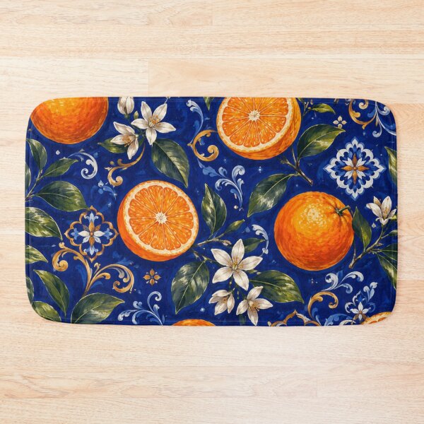 Item preview, Sicilian Orange & Majolica Tile designed and sold by Digital Muse Store.