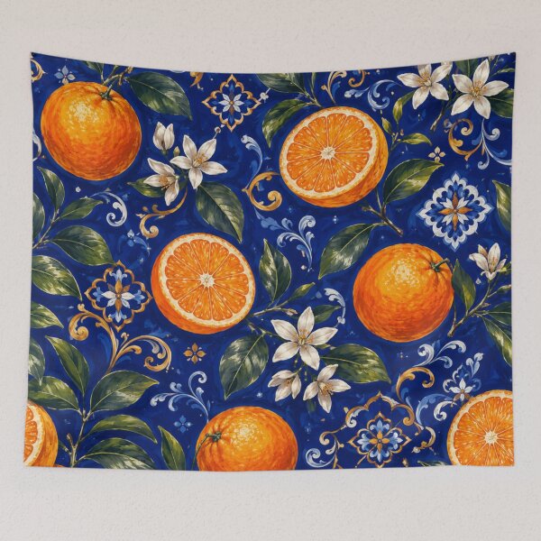 Item preview, Sicilian Orange & Majolica Tile designed and sold by Digital Muse Store.