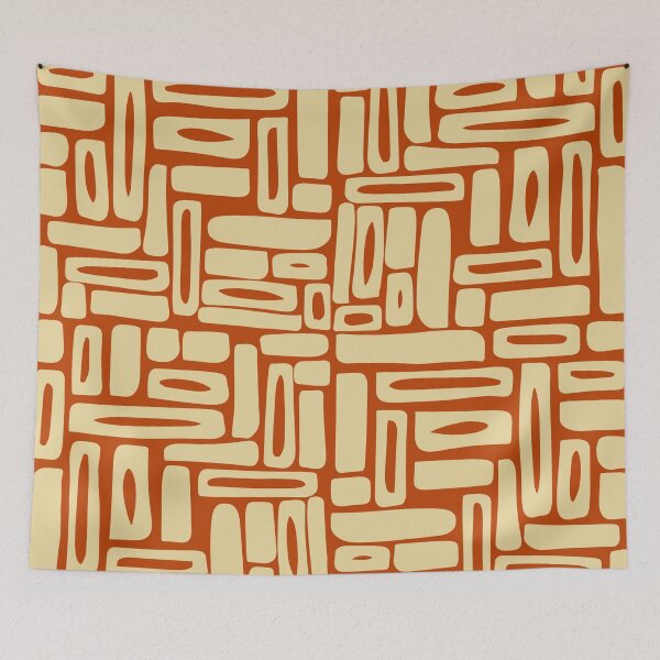 Item preview, Abstract composition in beige and orange burned 03 designed and sold by StefanStudioArt.