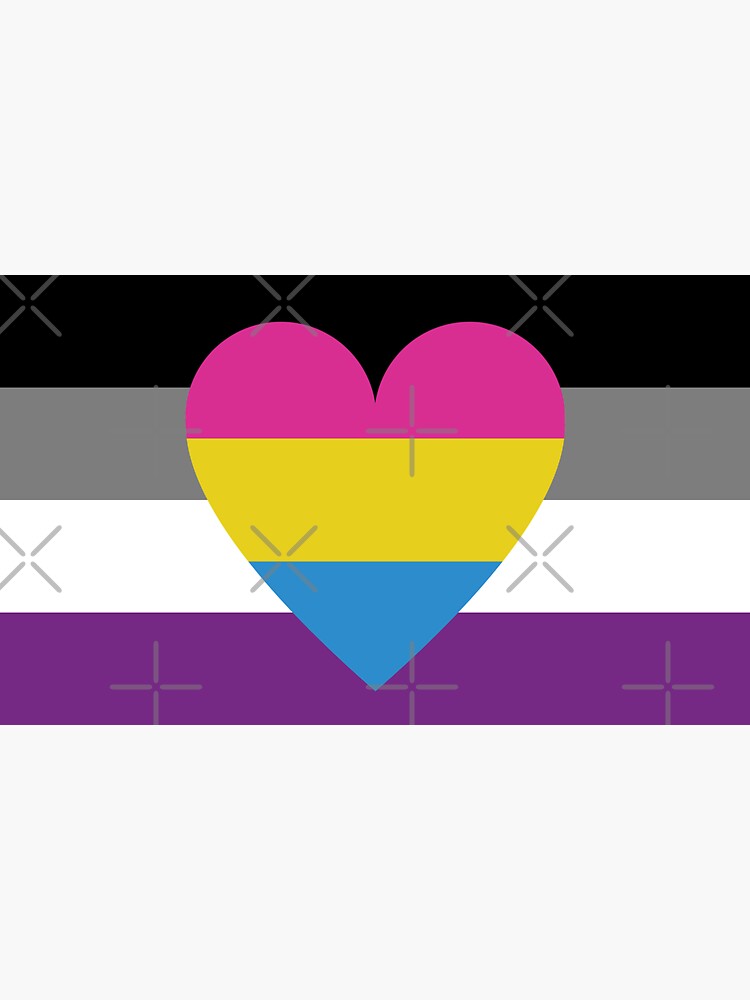 Asexual Panromantic Flag Sticker For Sale By Dlpalmer Redbubble 