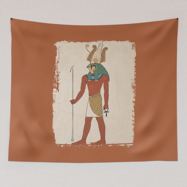 Item preview, Cosmic Sovereignty: Authentic Old Kingdom Egyptian Horus Art Print designed and sold by FreiherrPK.