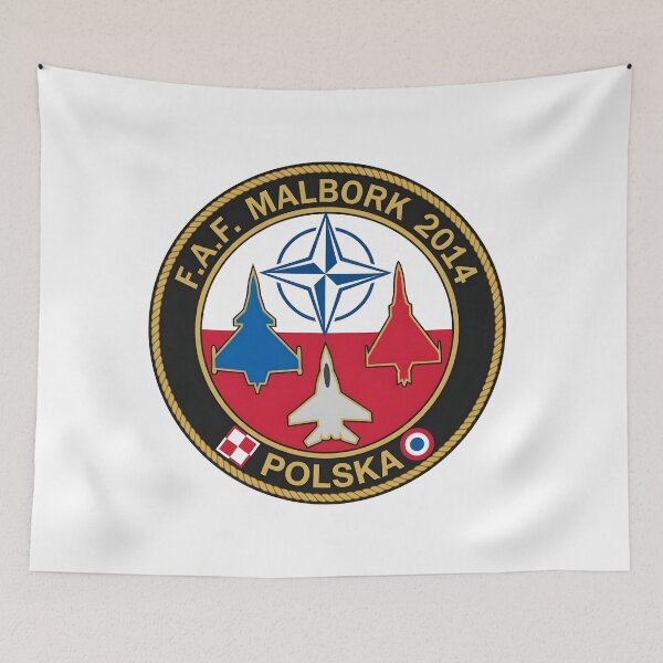 Item preview, French Air Force Malbork 2014 NATO Baltic Air Policing Patch designed and sold by CharlieDesings.