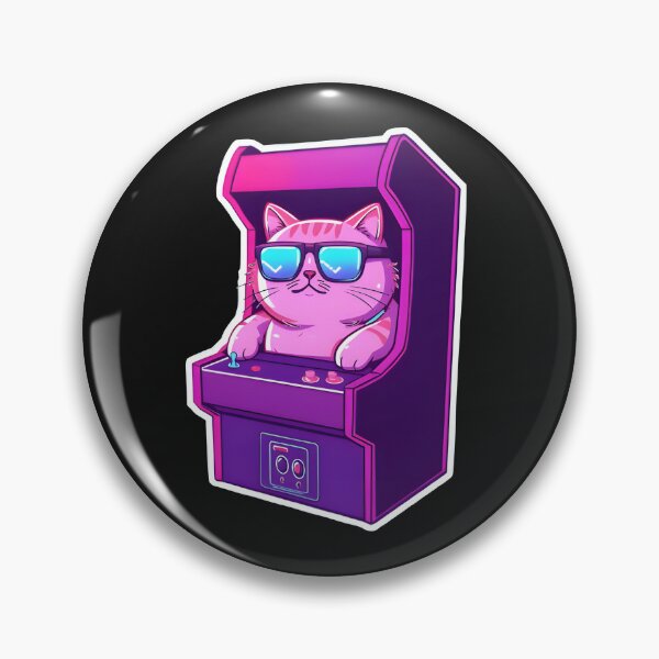 Item preview, Retro 1980s Arcade Game Machine Cool Cat Graphic designed and sold by 77Clover.