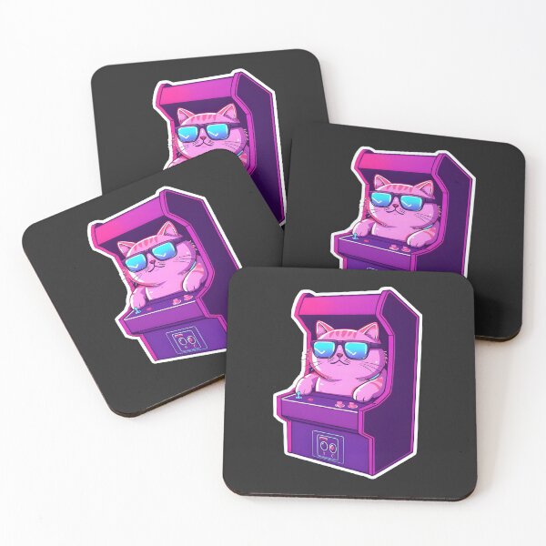 Item preview, Retro 1980s Arcade Game Machine Cool Cat Graphic designed and sold by 77Clover.