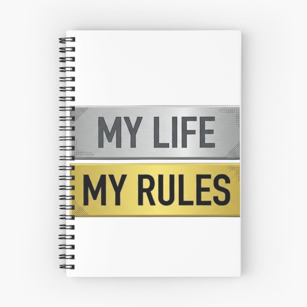 Item preview, My Life My Rules Metallic Plate Quote Design designed and sold by ThunderRed.