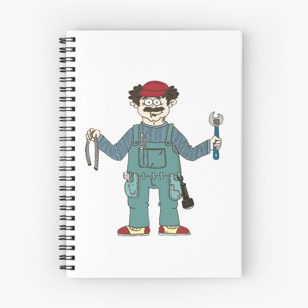 Item preview, Funny Handyman Repairman Cartoon | Cute Plumber Mechanic Sticker designed and sold by MyxaART.